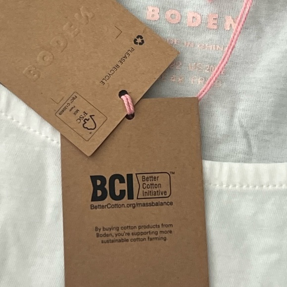 NWT Boden White and Pink Striped Top - US 20/22 - Picture 5 of 12